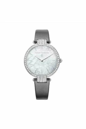 harry winston premier 36mm 18k white gold ladies watch