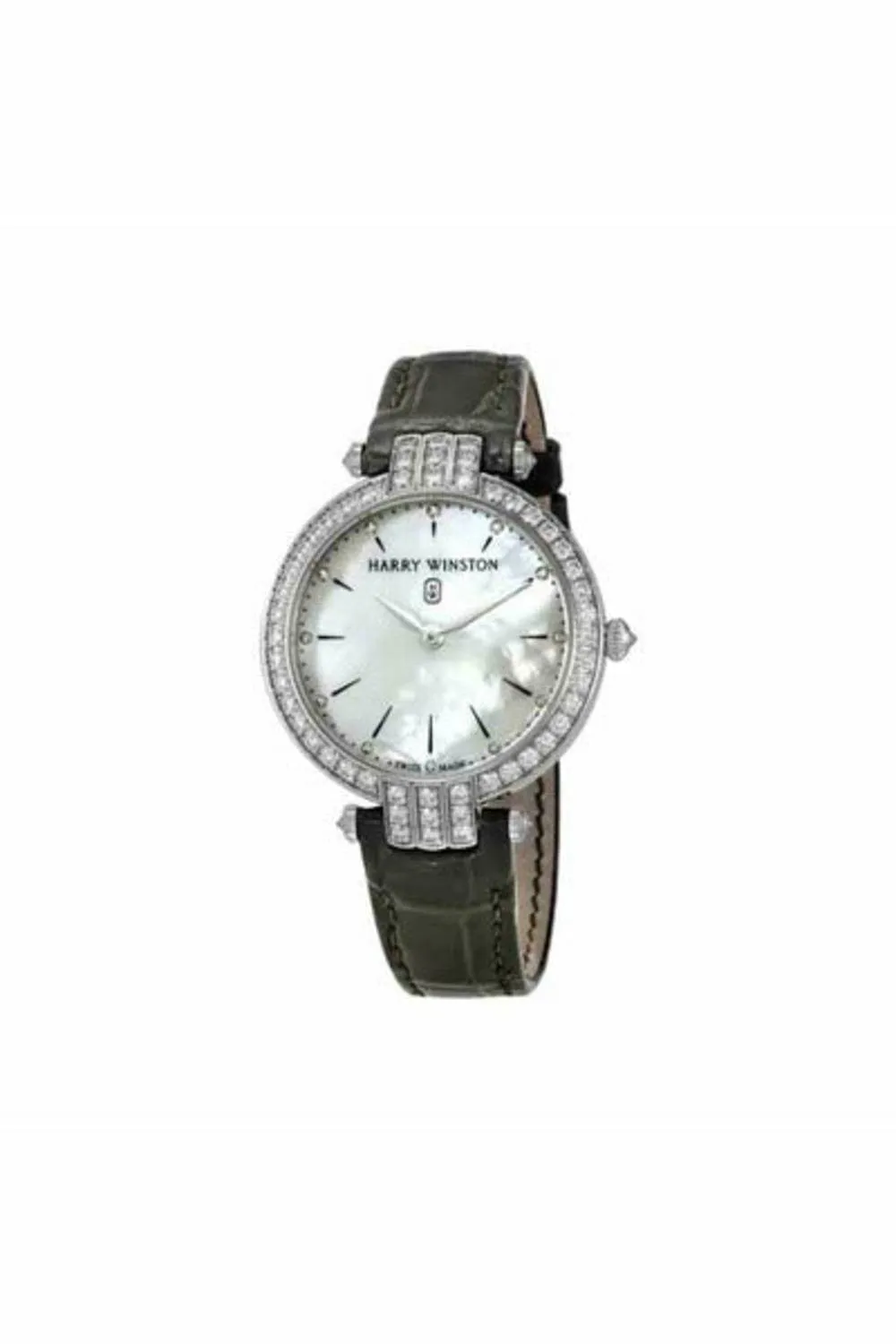 harry winston premier 36mm 18k white gold with diamonds ladies watch