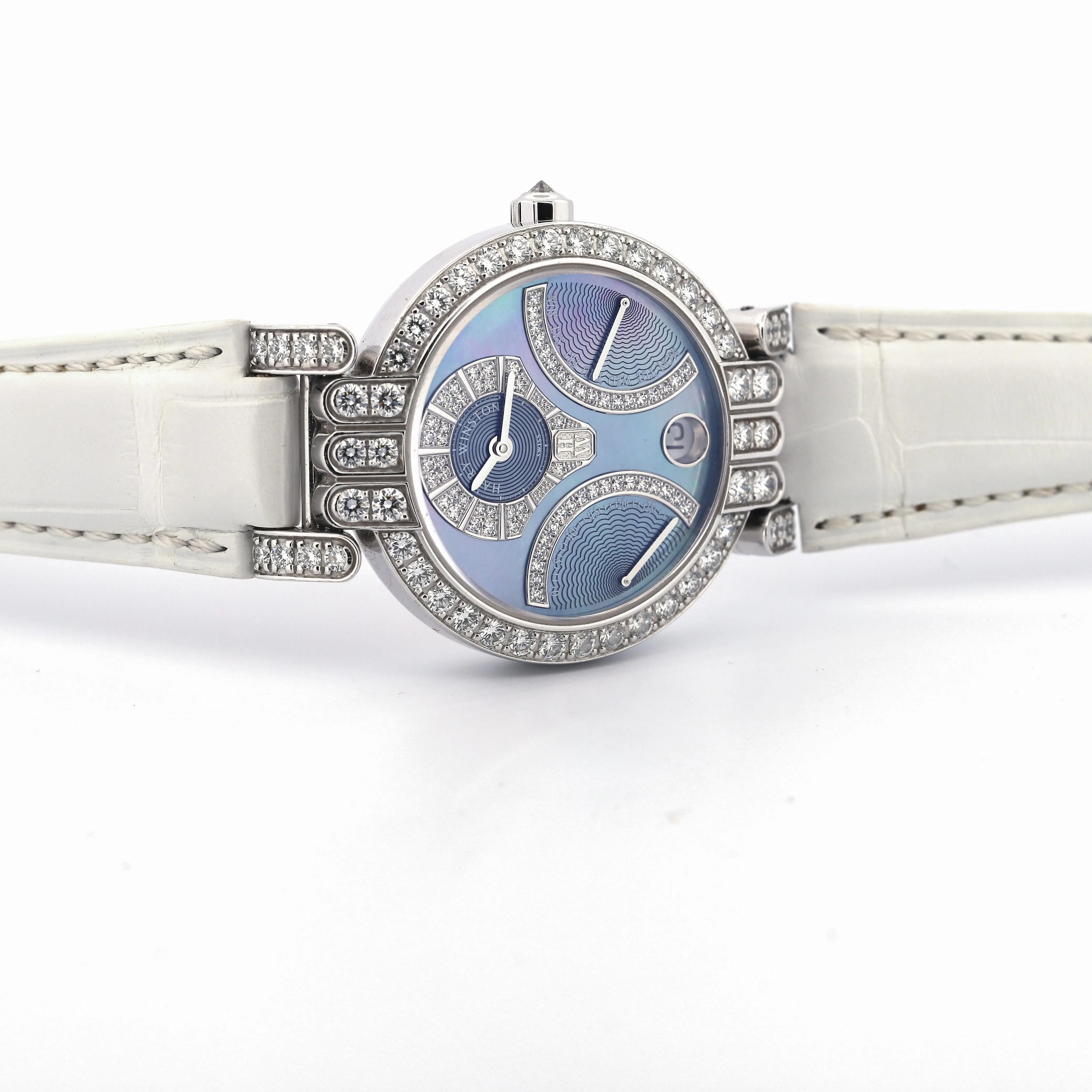 Harry Winston Premier Excenter Lady Biretro Watch 200UABI34W MSRP $46,600