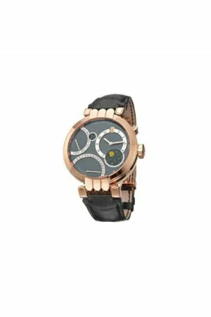 harry winston premier excenter perpetual calendar 41mm 18kt rose gold men's watch