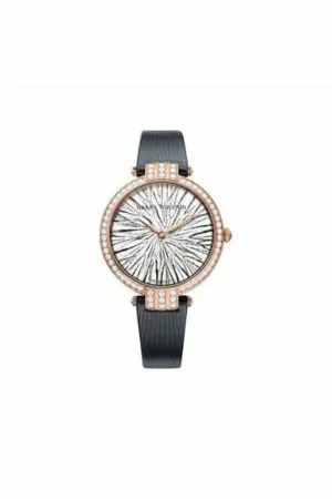 harry winston premier feathers 36mm 18kt rose gold ladies watch