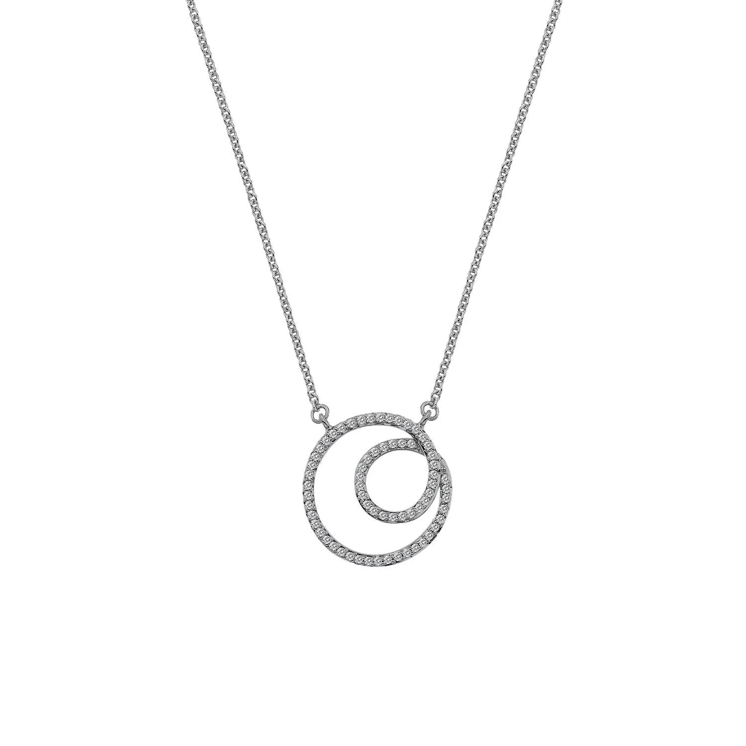 Hot Diamonds Flow 9ct White Gold Necklace