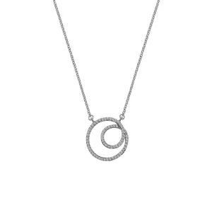 Hot Diamonds Flow 9ct White Gold Necklace