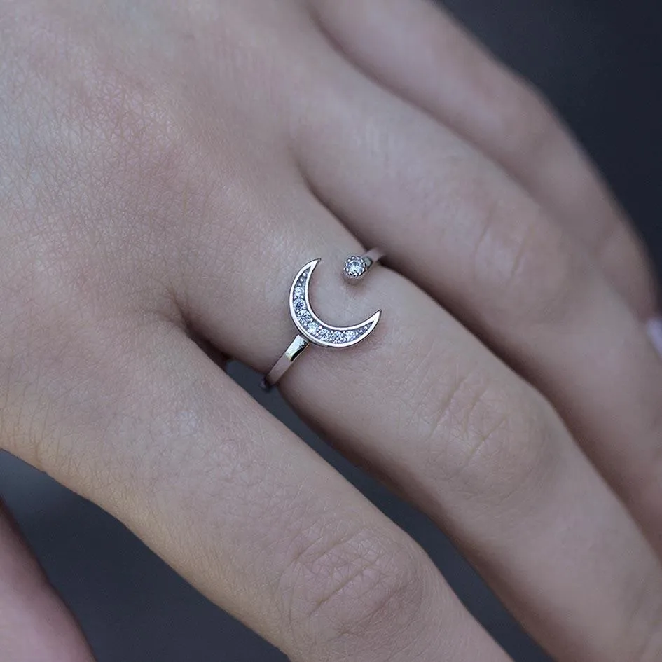 INDU. Moon & Star Ring