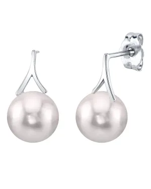 Japanese Akoya Pearl "Wren" Dangle Earrings