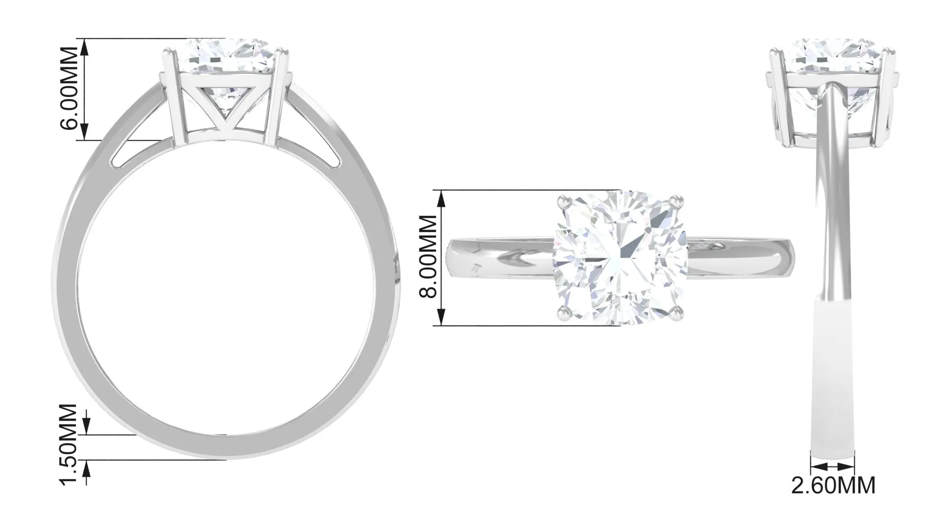 Lauren Sanchez Inspired Solitaire Moissanite Engagement Ring