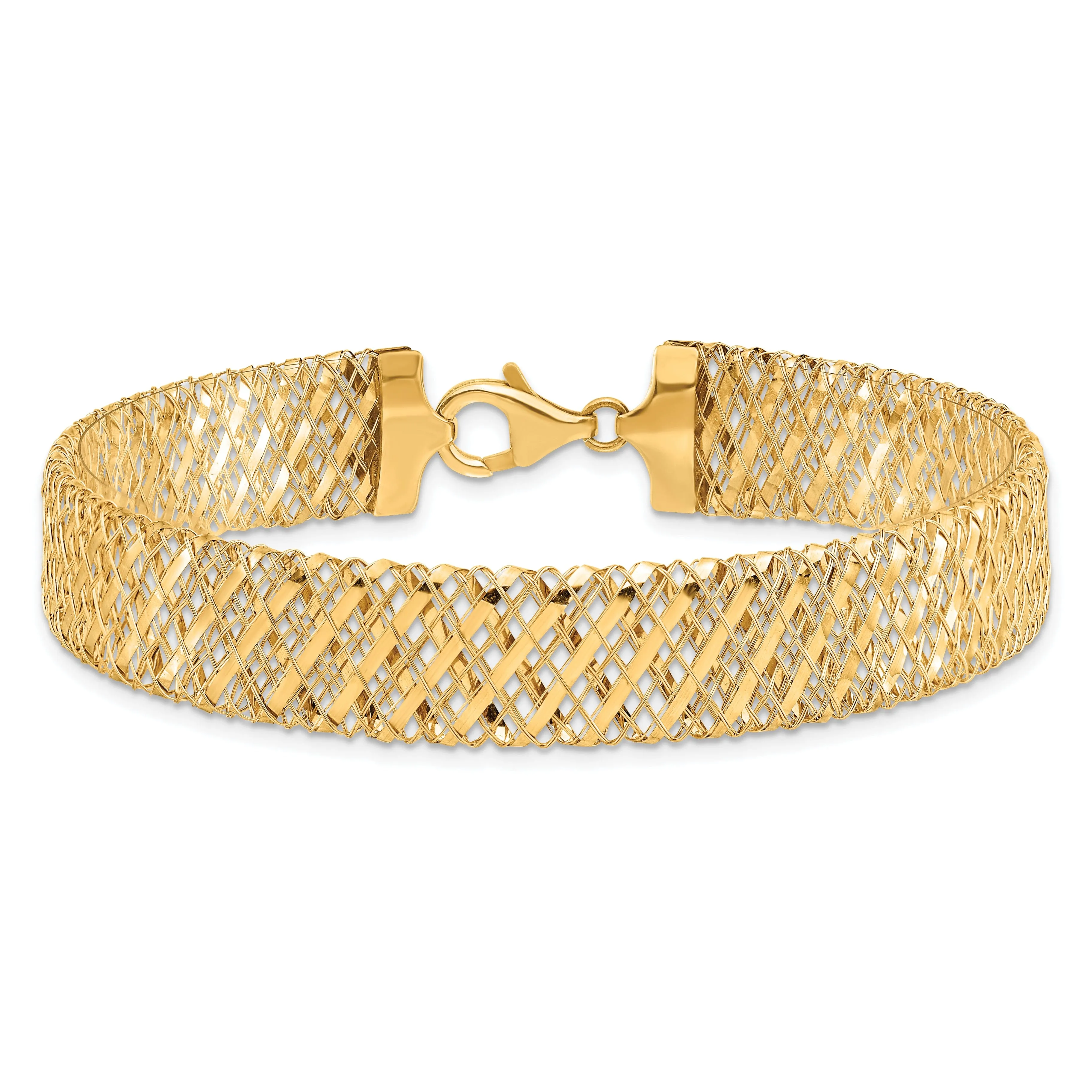 Leslie 14k Yellow Gold Fancy Stretch  Bracelet