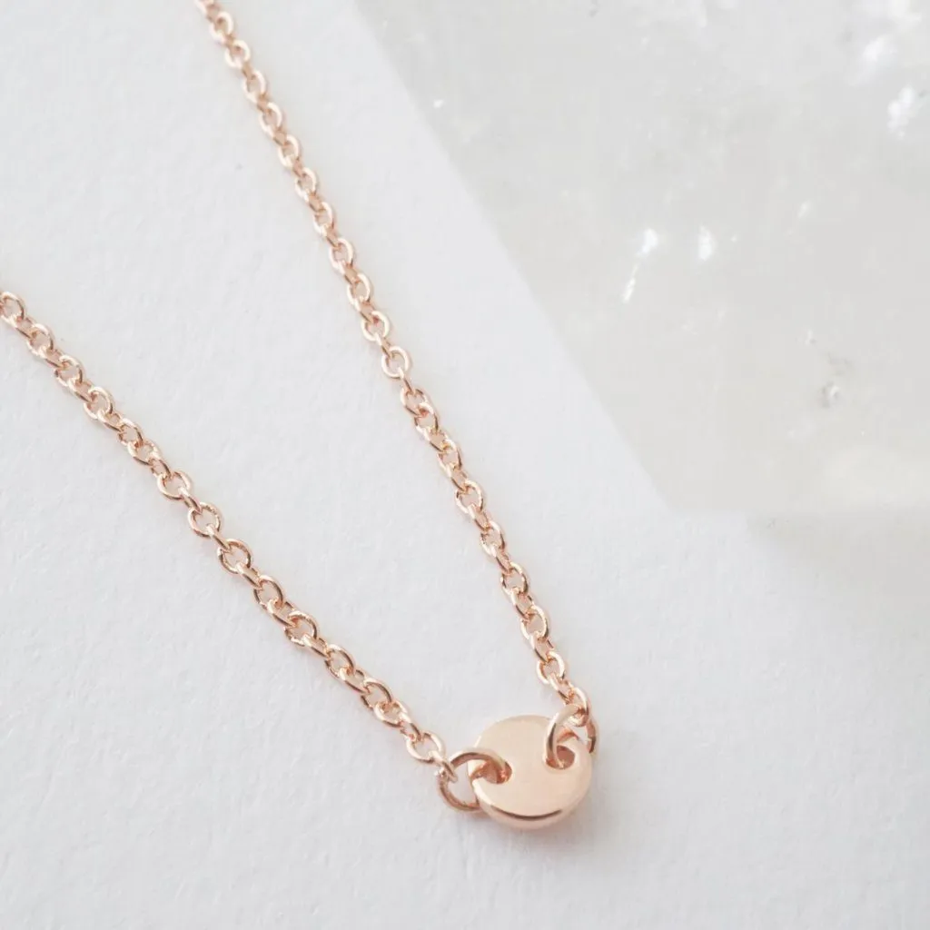 Little Moon Disc Necklace - Final Sale