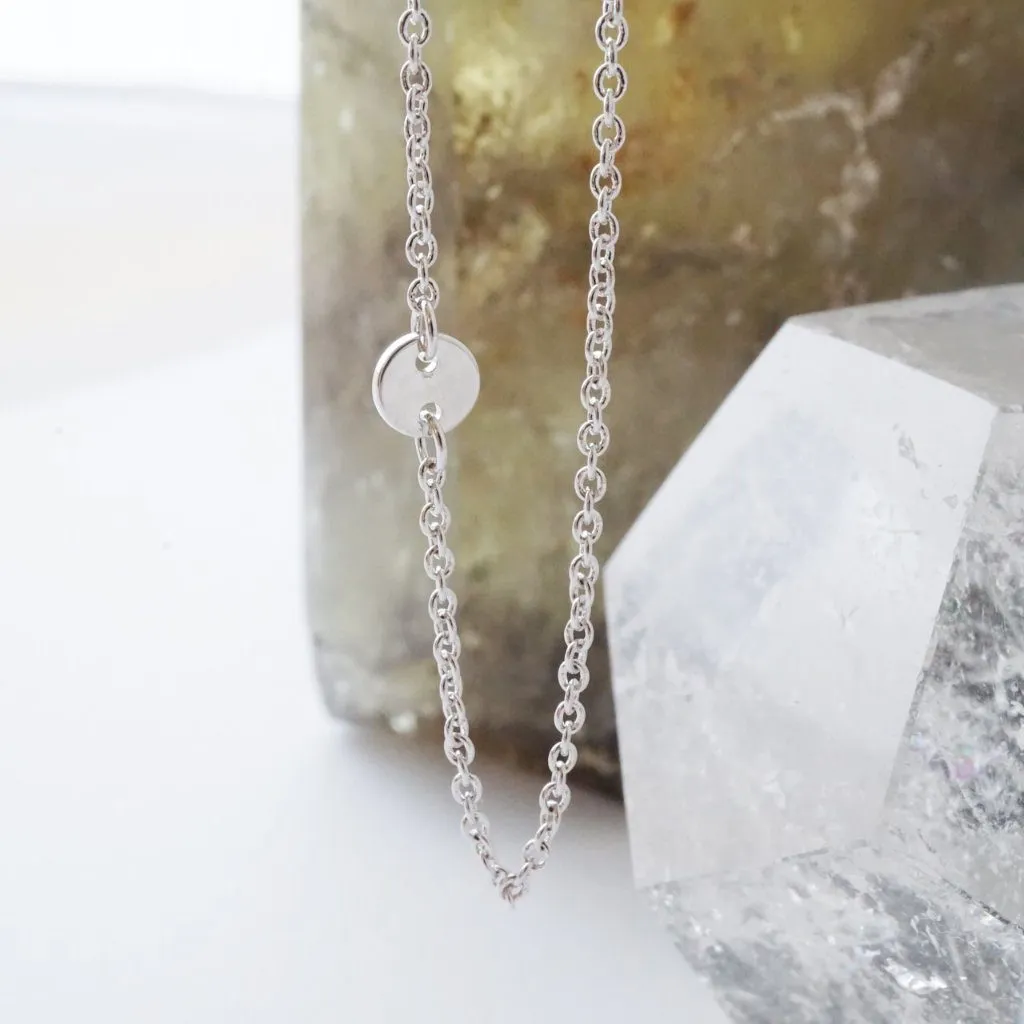 Little Moon Disc Necklace - Final Sale