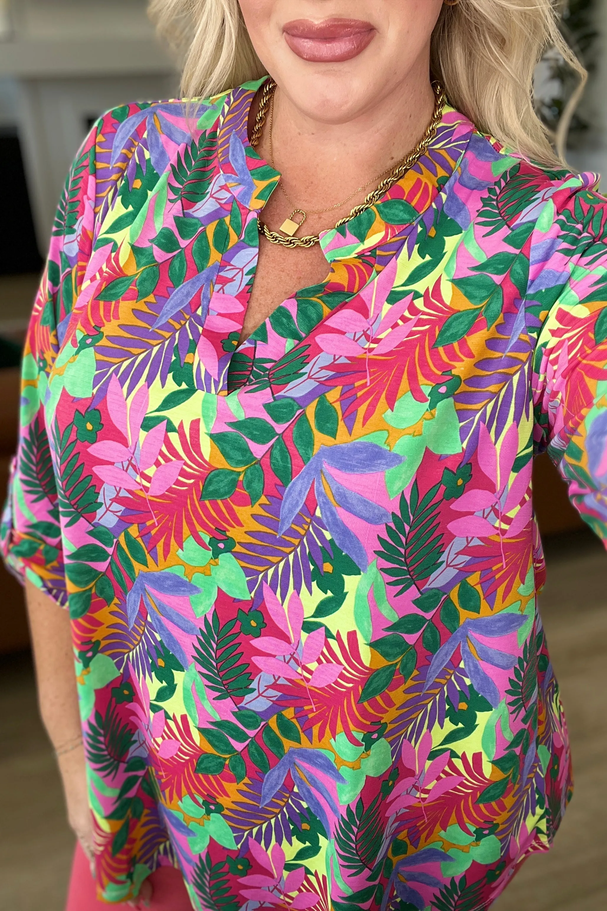 Lizzy Top in Tropical Multi - Dear Scarlett