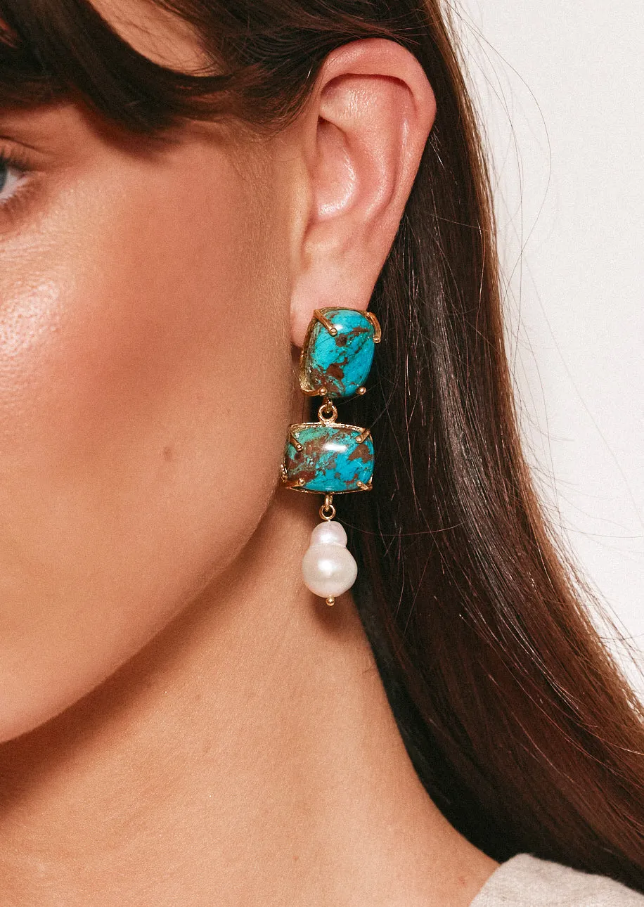 Loren Earrings Turquoise