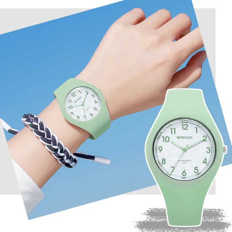 Minimalist Pastel Colored Silicone Strap Quartz Watches