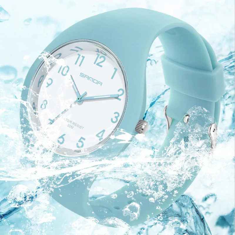 Minimalist Pastel Colored Silicone Strap Quartz Watches