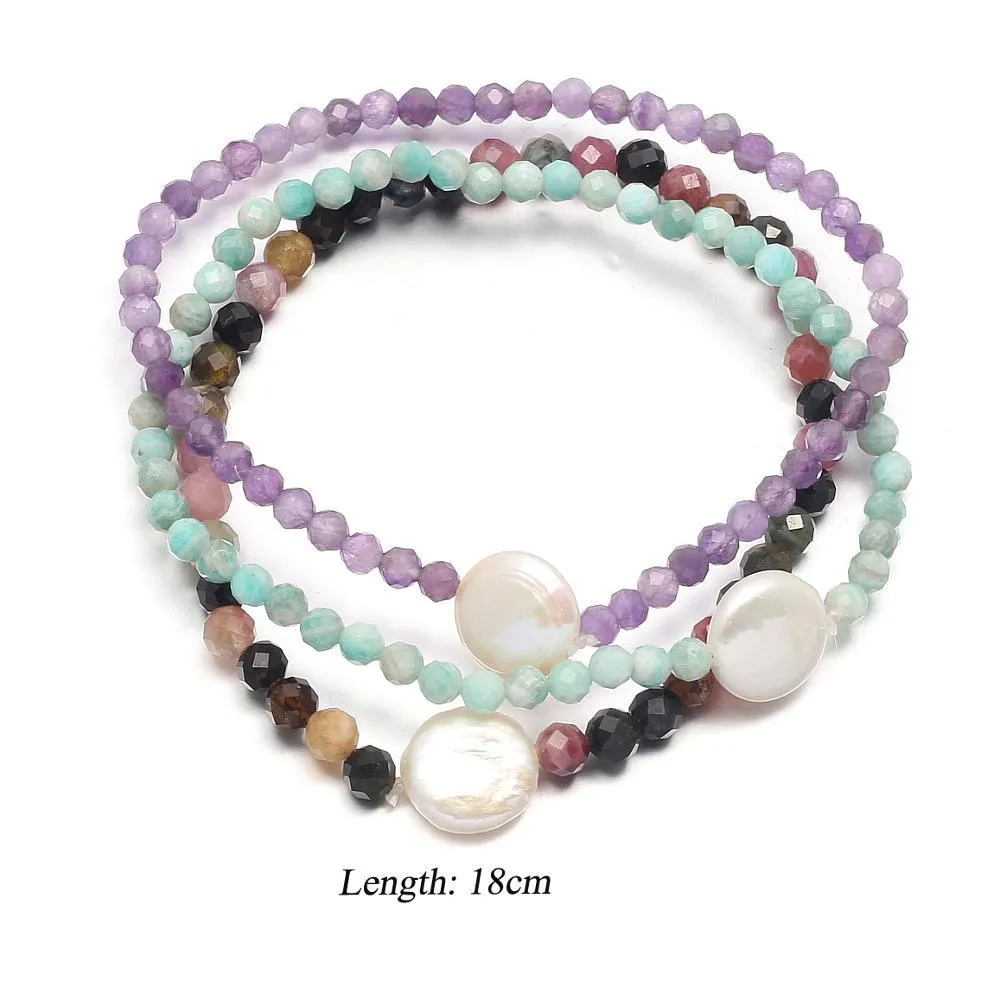 Natural Shell Elastic Rope Colourful Custom Bracelets For Women