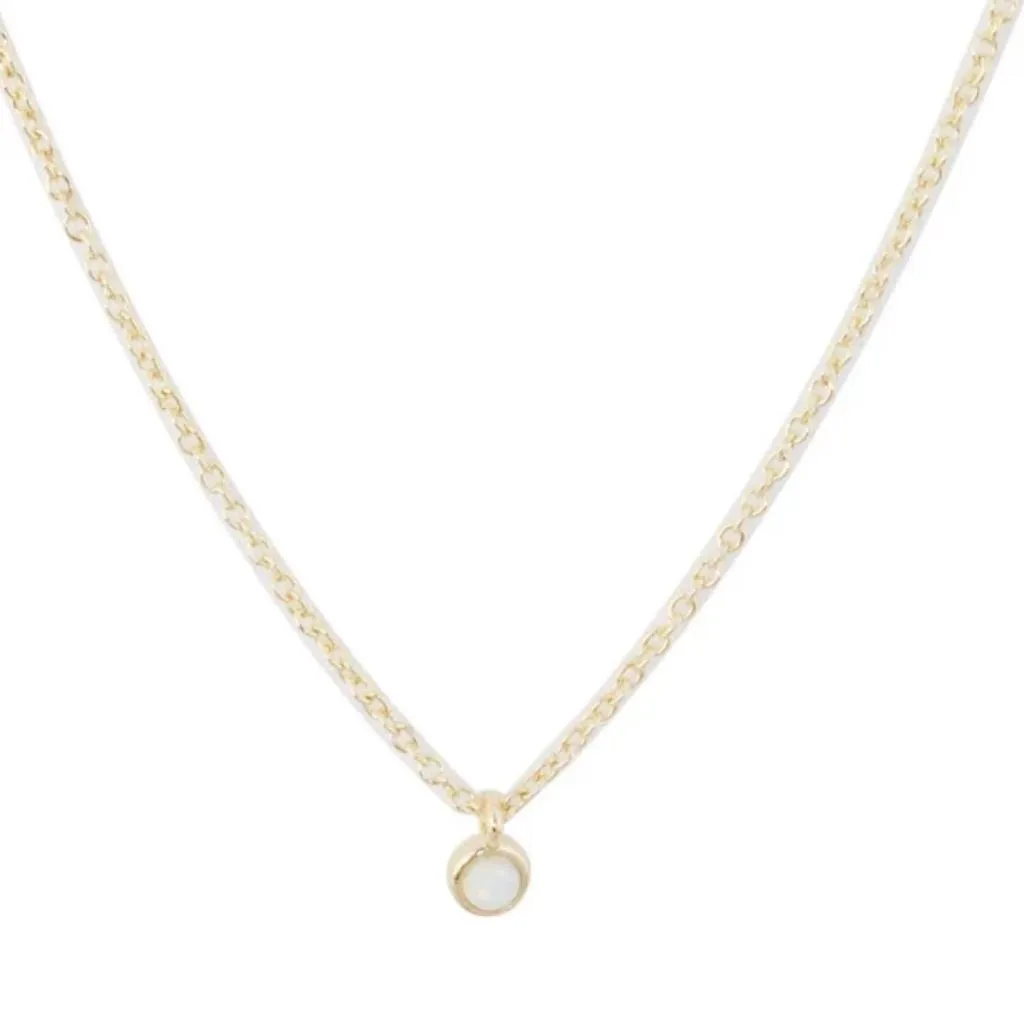 Opal Bezel Set Necklace - Final Sale