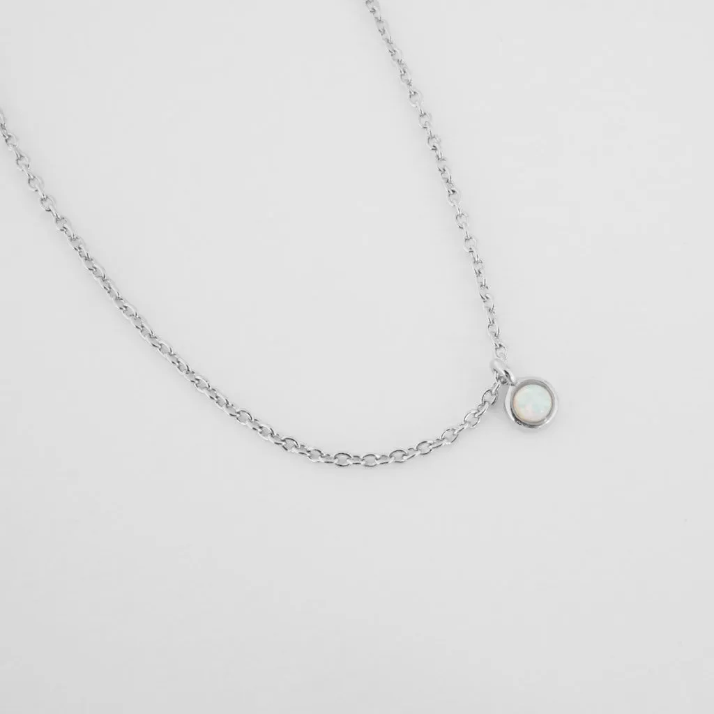 Opal Bezel Set Necklace - Final Sale