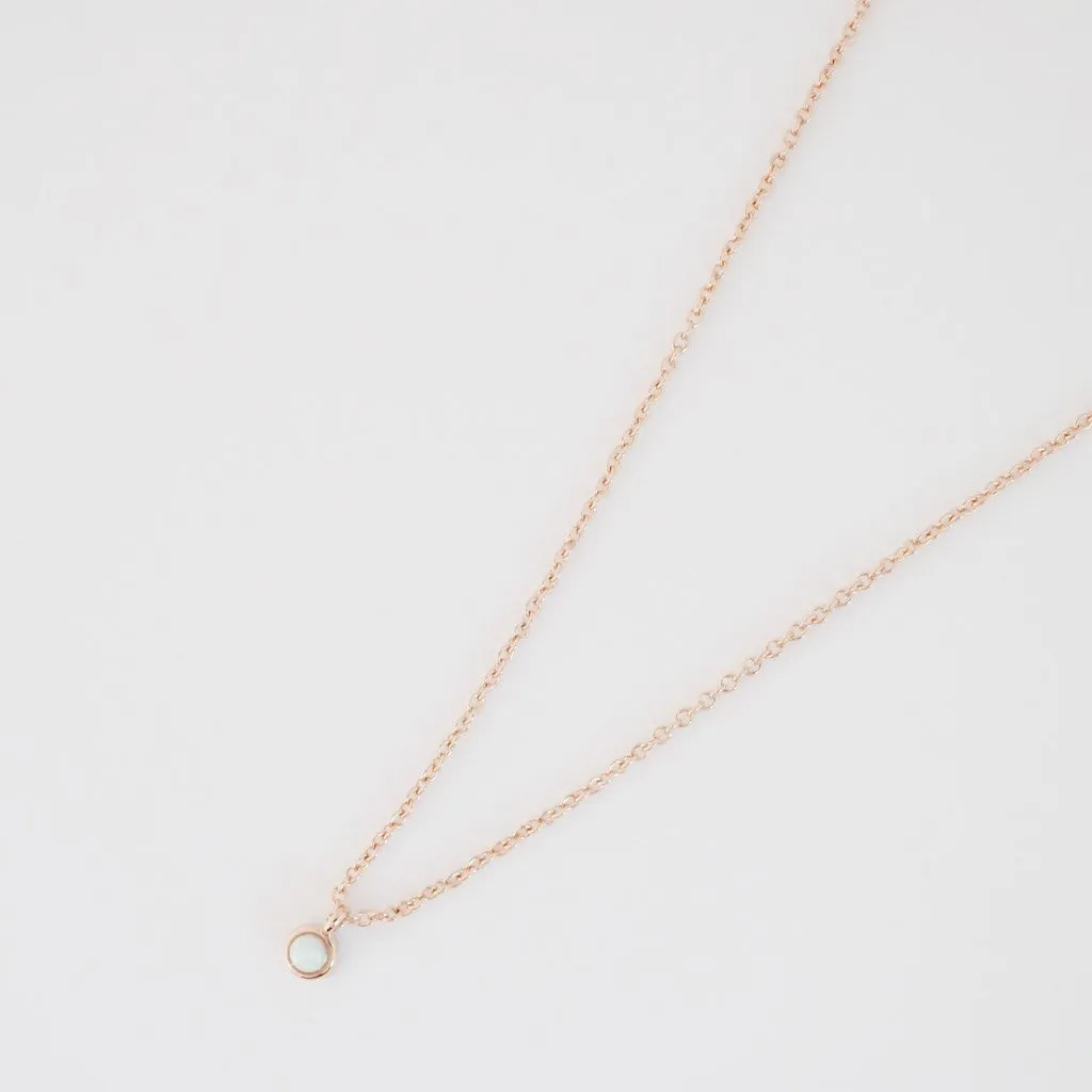 Opal Bezel Set Necklace - Final Sale