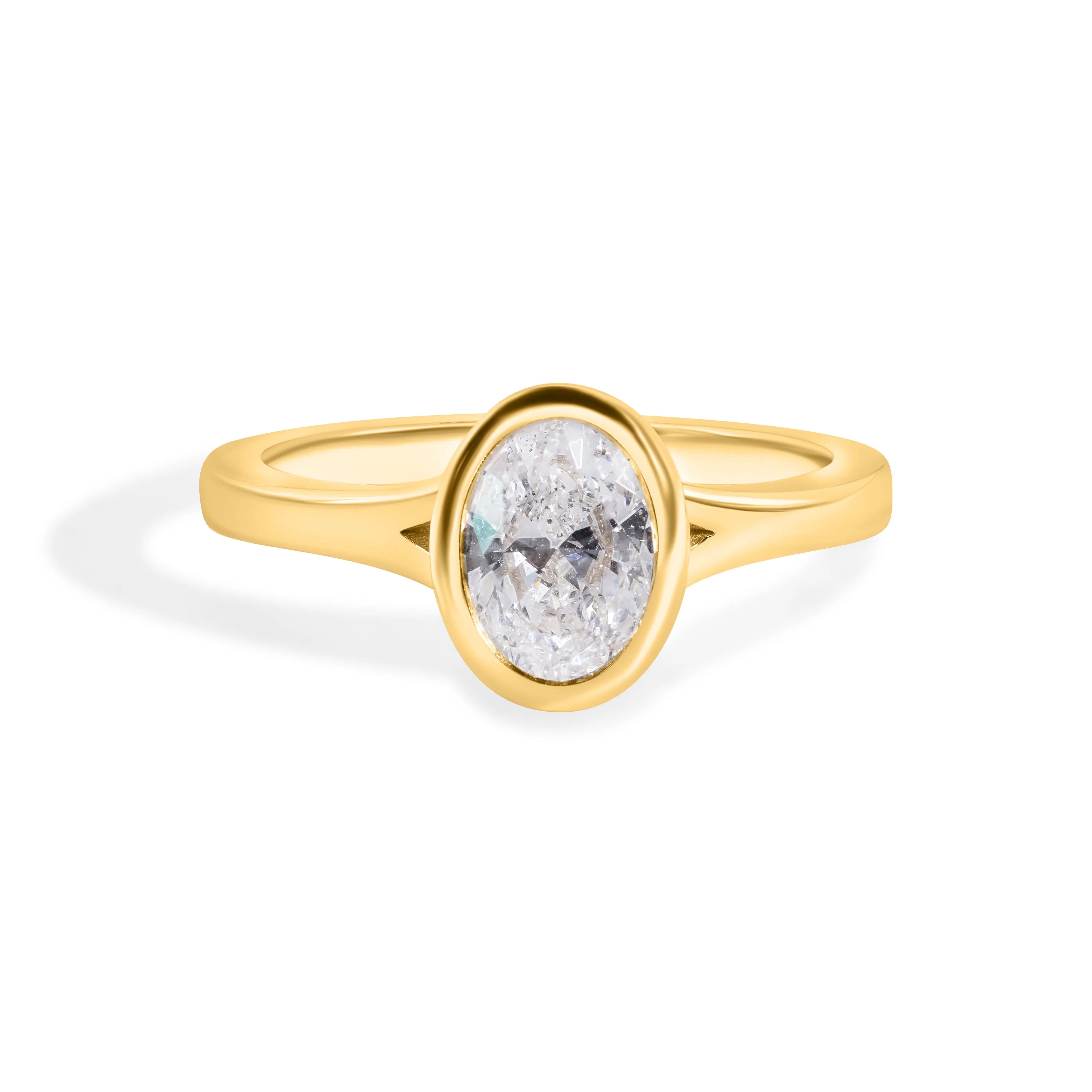 Oval Brilliant Diamond Solitaire.