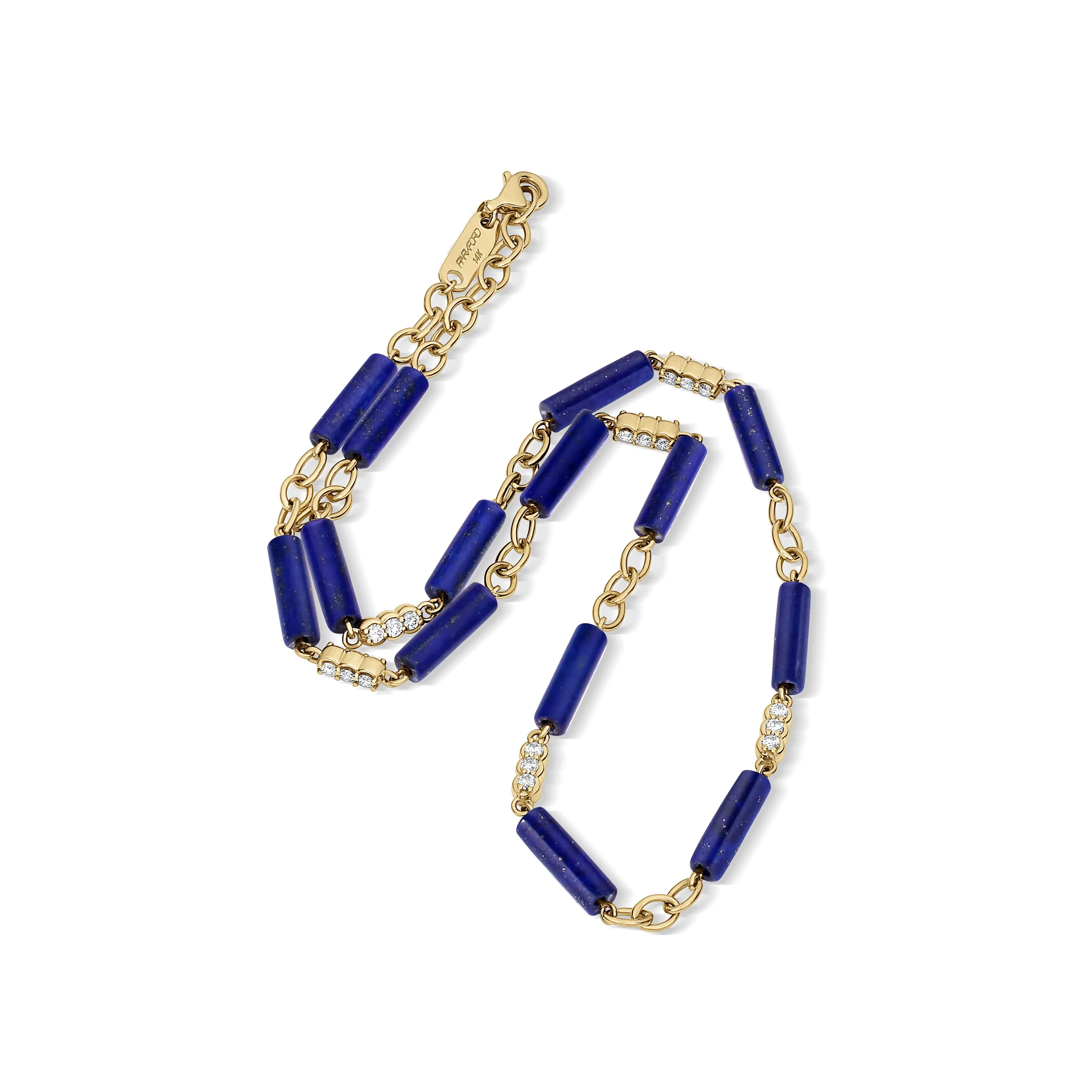 Palace Diamond Bead Chain Lapis