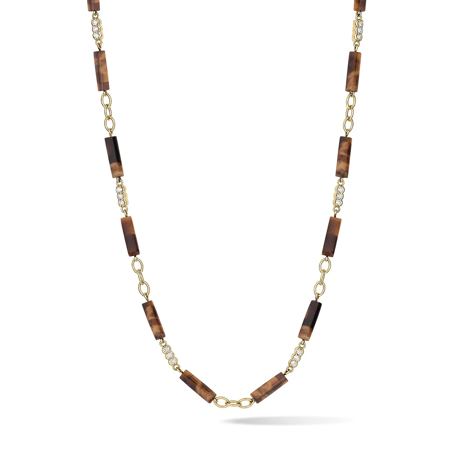 Palace Diamond Bead Chain Tiger Eye