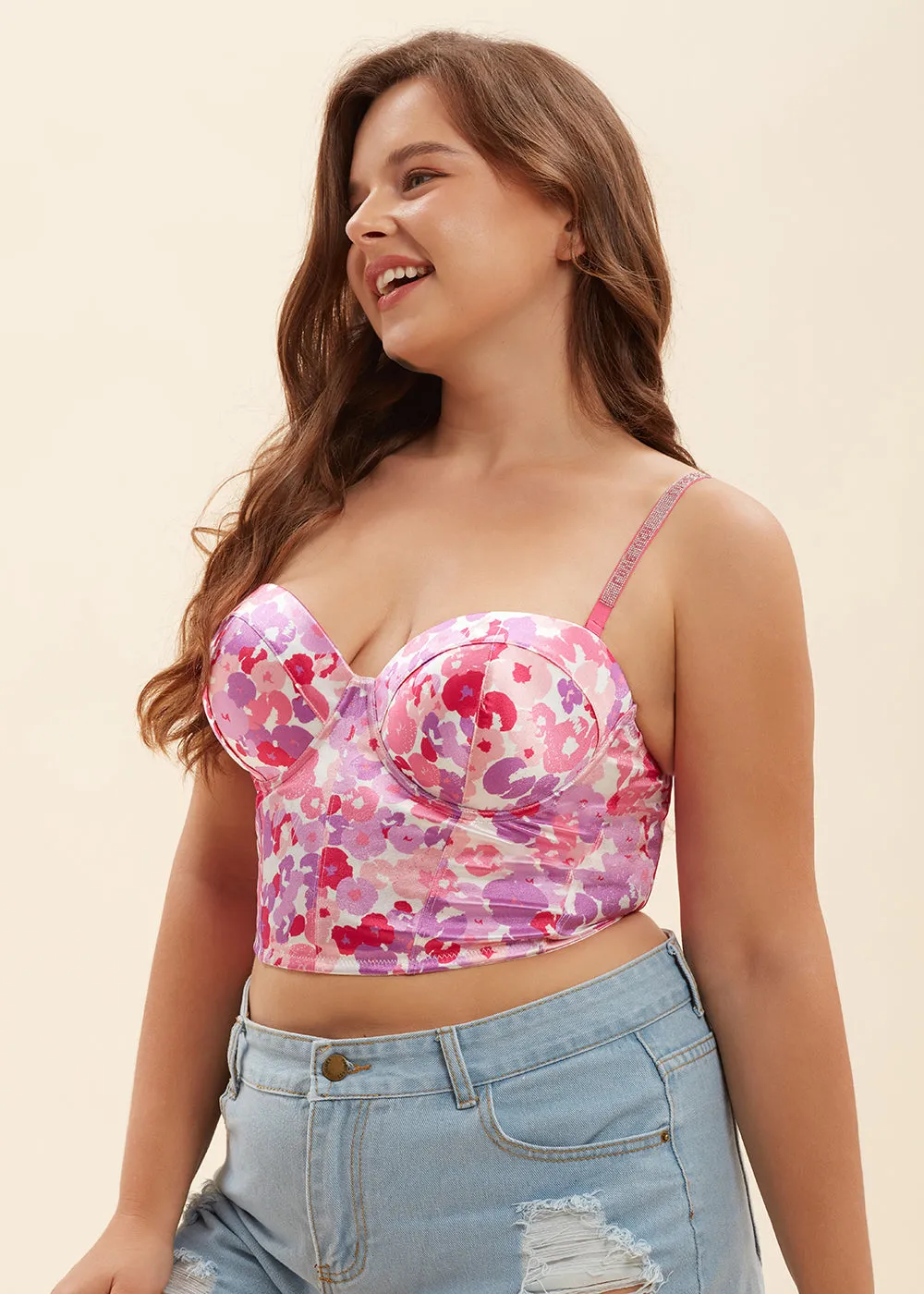 PANDORA Sexy Printed Corset Long Bra