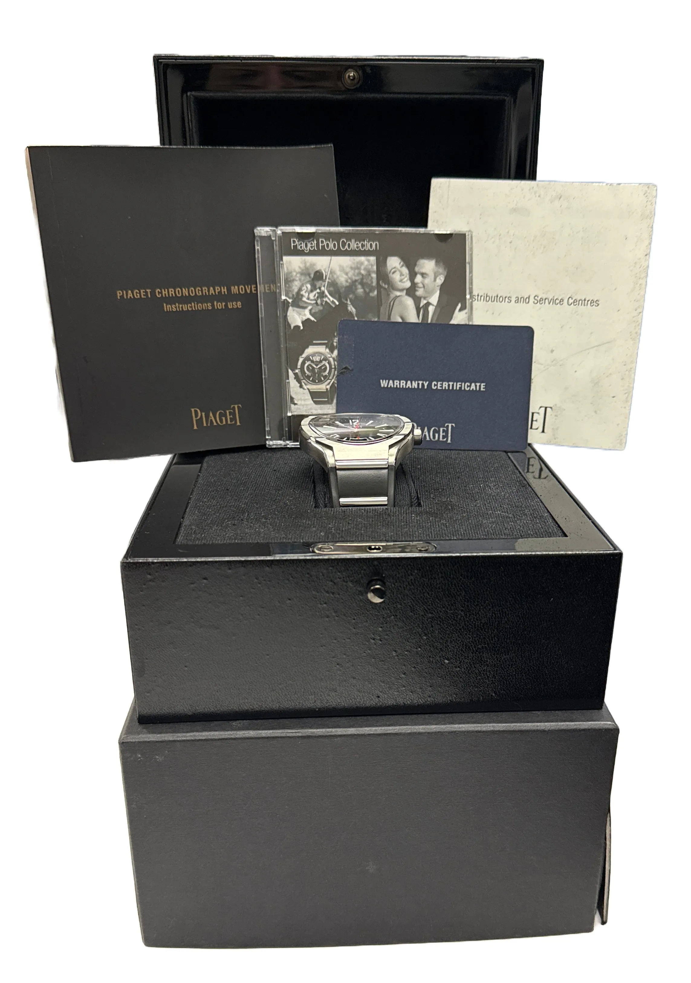 PAPERS Piaget Polo FourtyFive TITANIUM Rubber 45mm Automatic Watch P10605 BOX