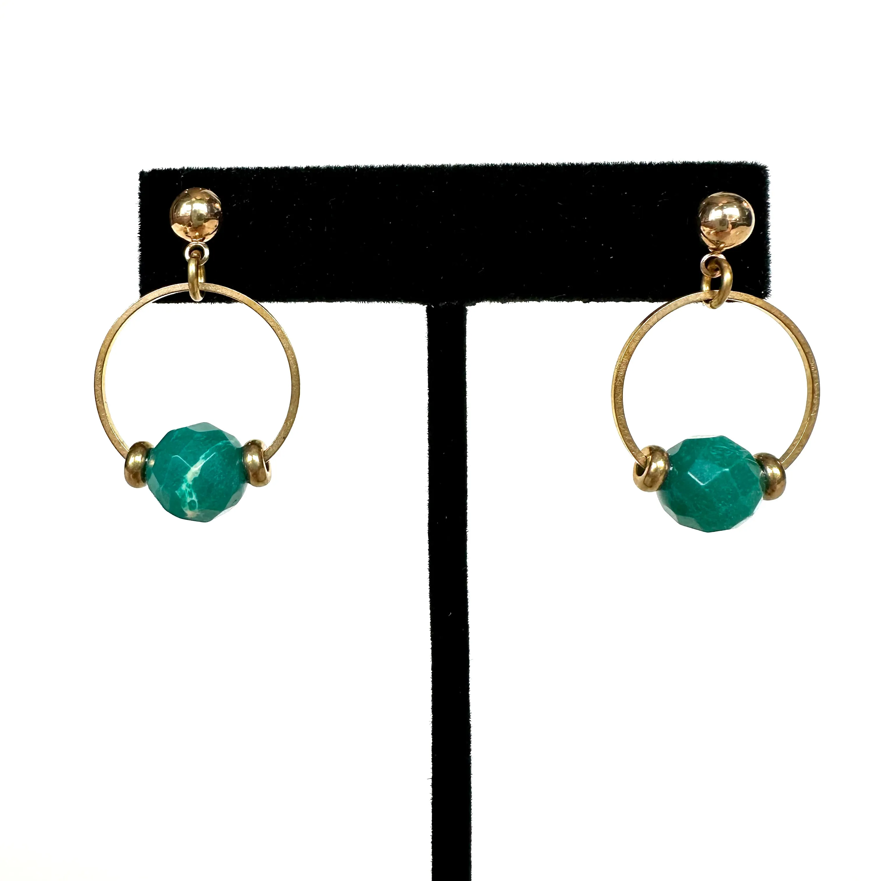 Permanent Baggage Gemstone Hoop Earrings