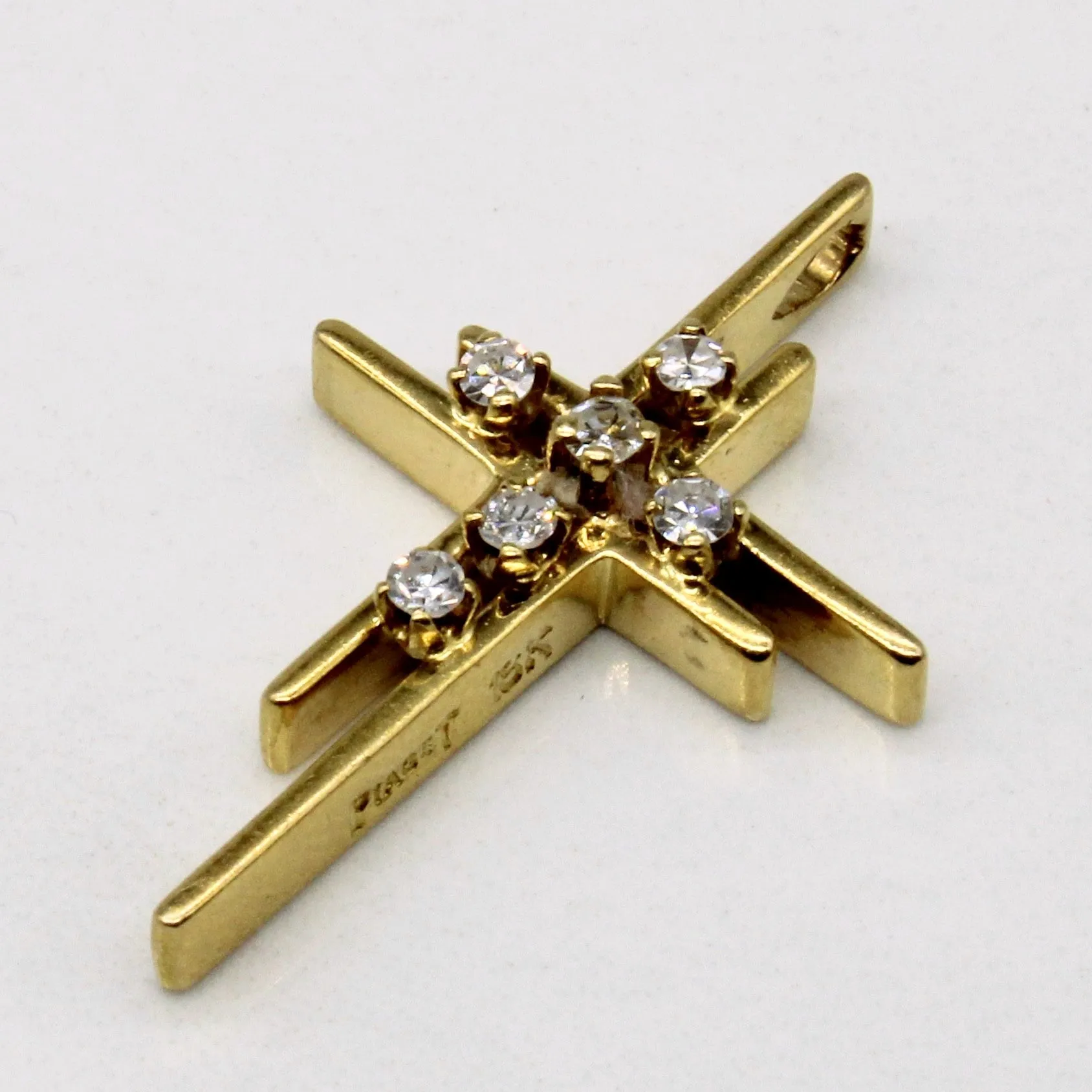 'Piaget' Diamond Cross Pendant | 0.16ctw |