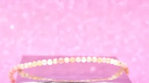 Pink Opal Micro Cut Bead Bracelet