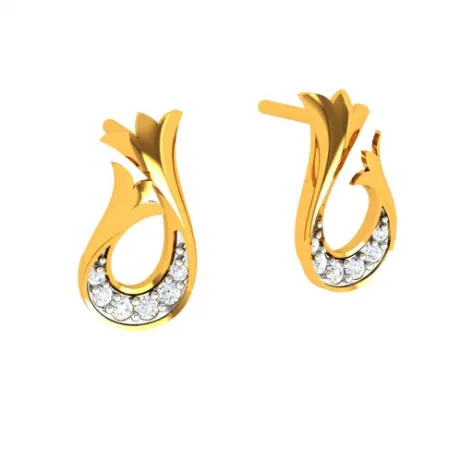 Pleasant Daily Wear 22k Gold Diamond Ear Top