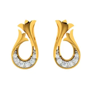 Pleasant Daily Wear 22k Gold Diamond Ear Top