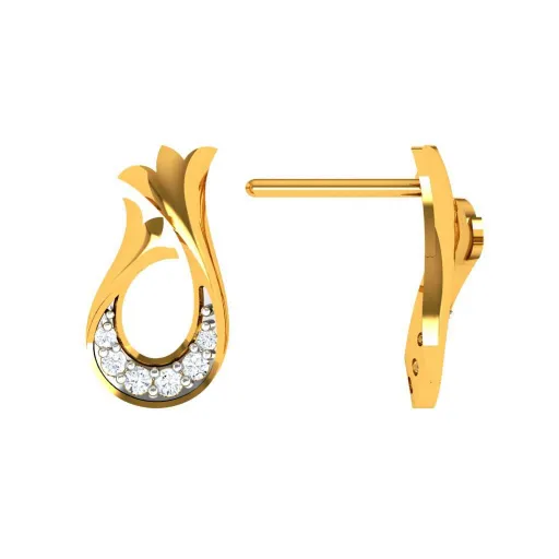 Pleasant Daily Wear 22k Gold Diamond Ear Top