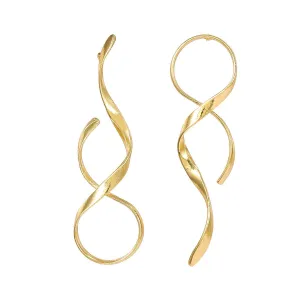 Pre Order:  Alloy Curved Lines Exaggerated Earrings