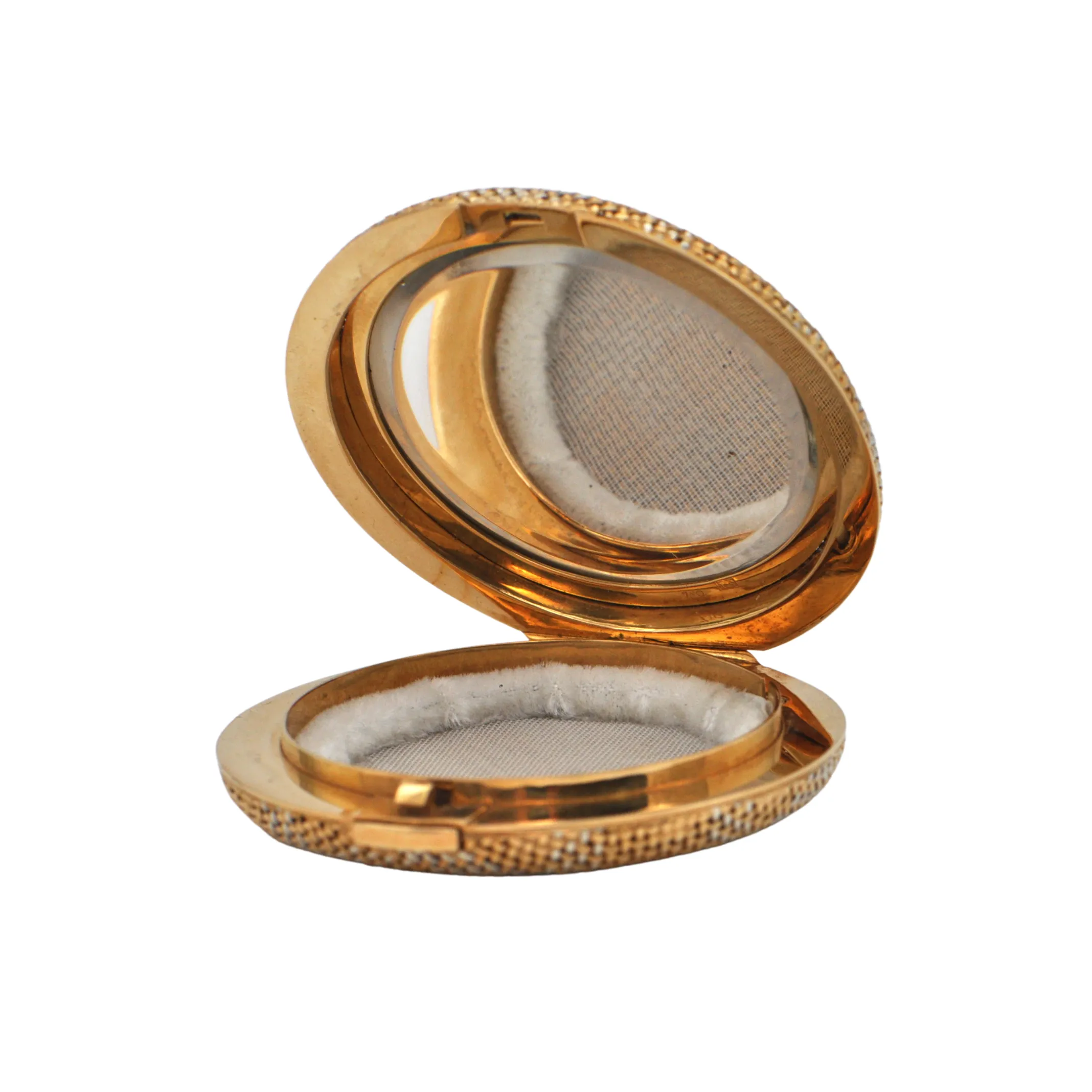 Retro 18K Gold Makeup Compact