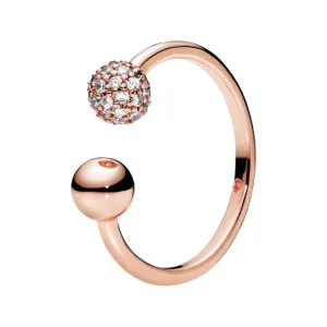 ROSE GOLD BALLS OPEN RING