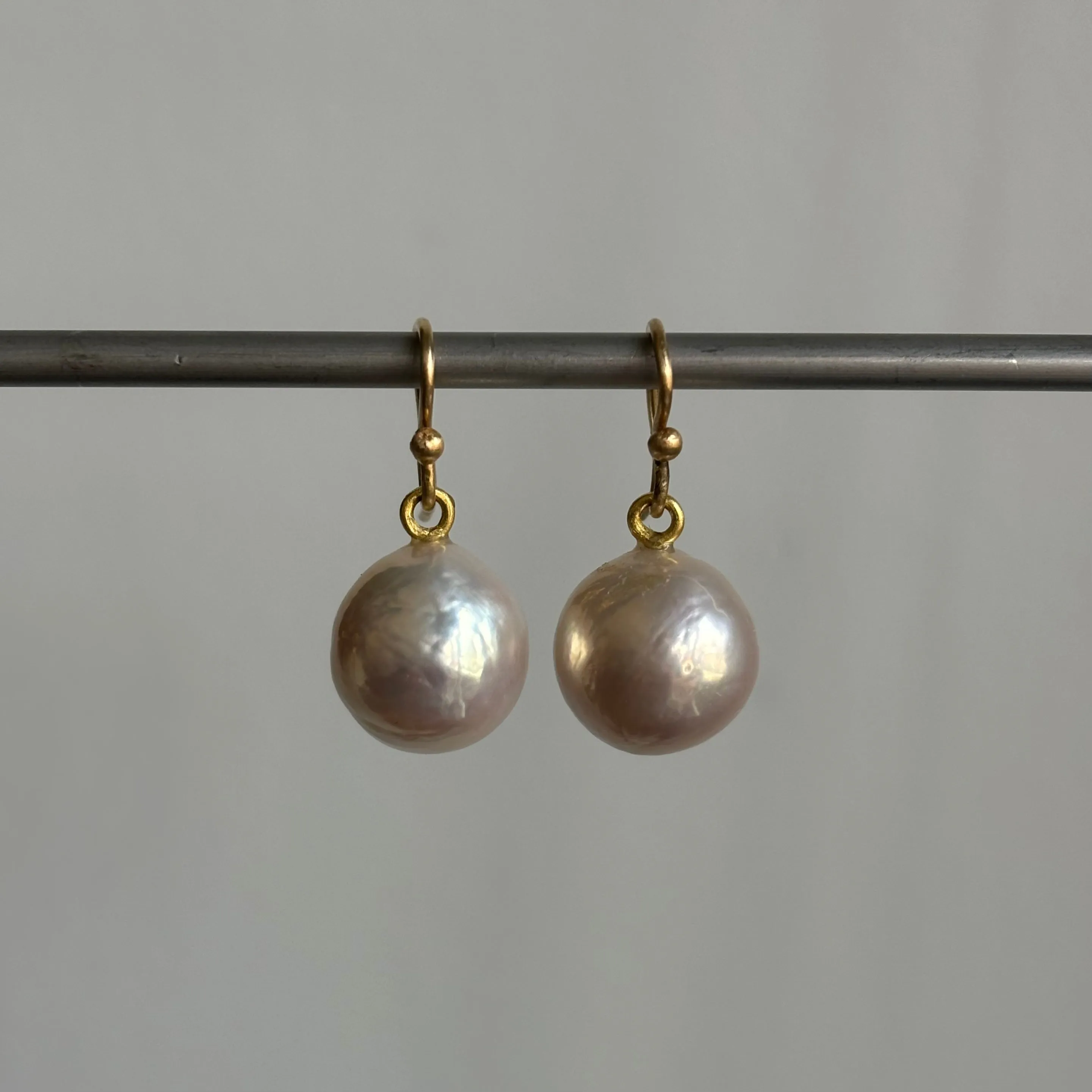 Round Baroque Freshwater Pearl Earrings