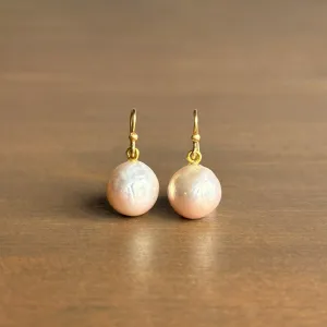 Round Baroque Freshwater Pearl Earrings