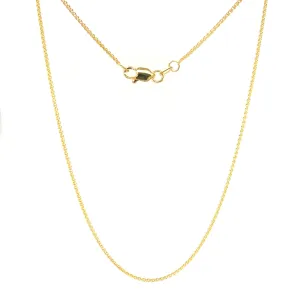 Round Wheat Chain 1.05mm in 14K Yellow Gold