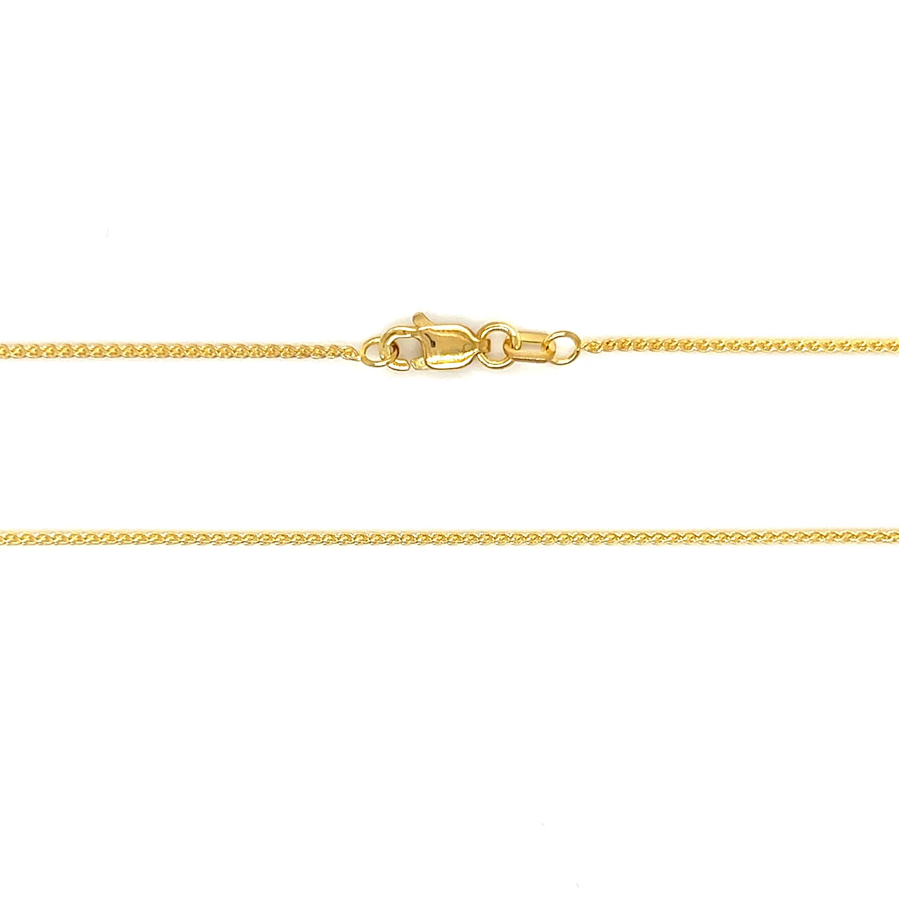 Round Wheat Chain 1.05mm in 14K Yellow Gold