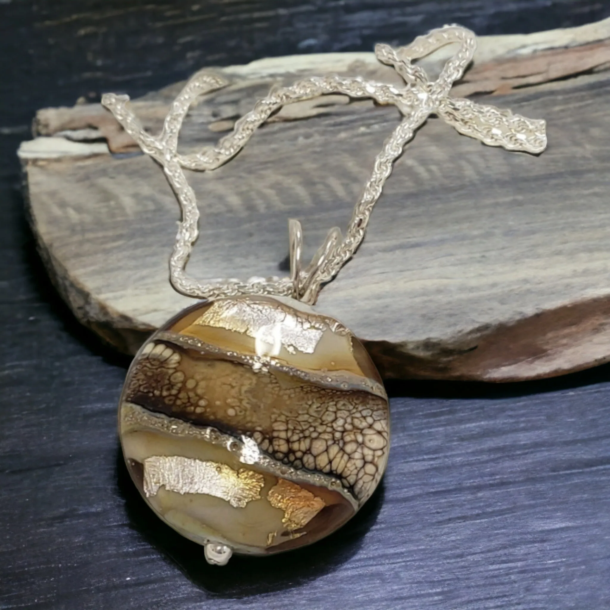 Sands of Time Lampwork Pendant