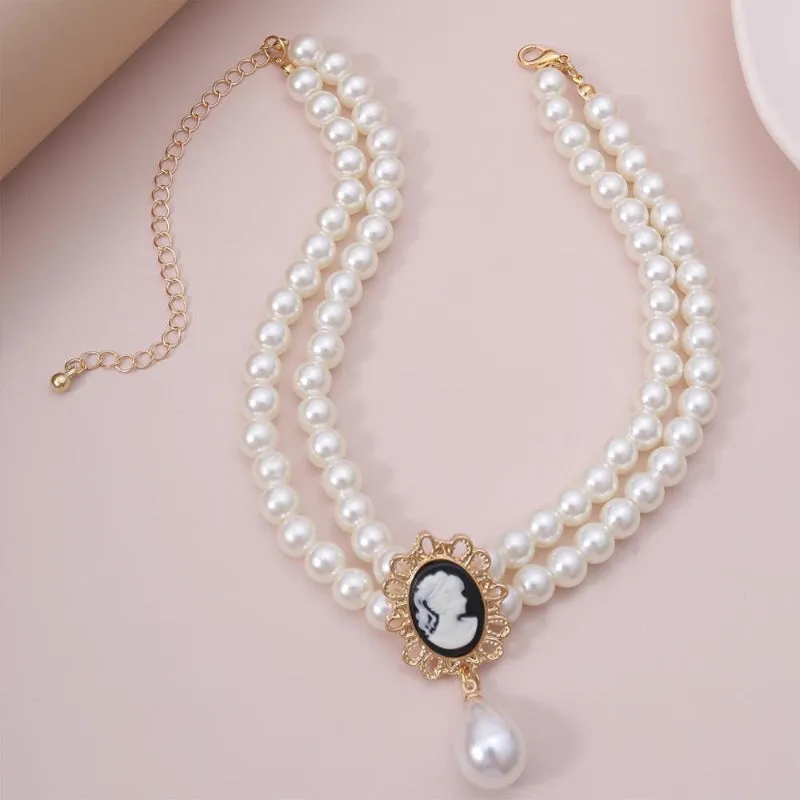 Shimmering Freshwater Multilayer Pearl Choker Necklaces