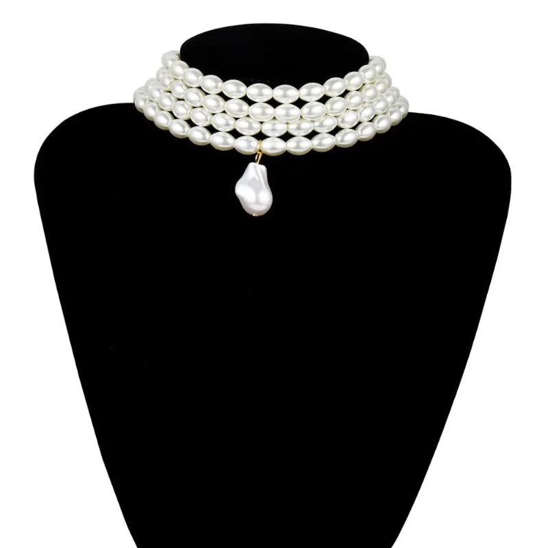 Shimmering Freshwater Multilayer Pearl Choker Necklaces