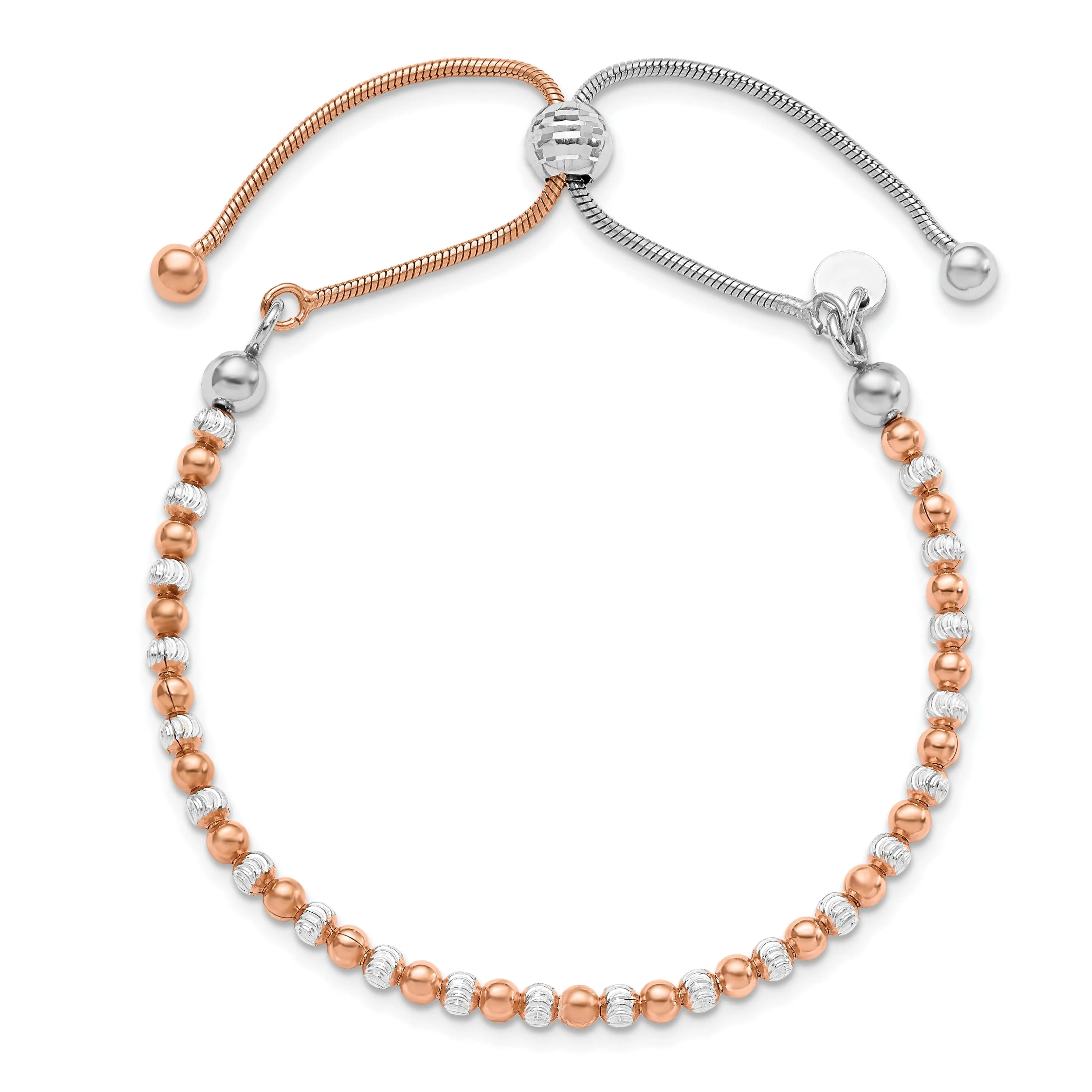 Silver Rose Gold-plated D.C Adjustable Bracelet