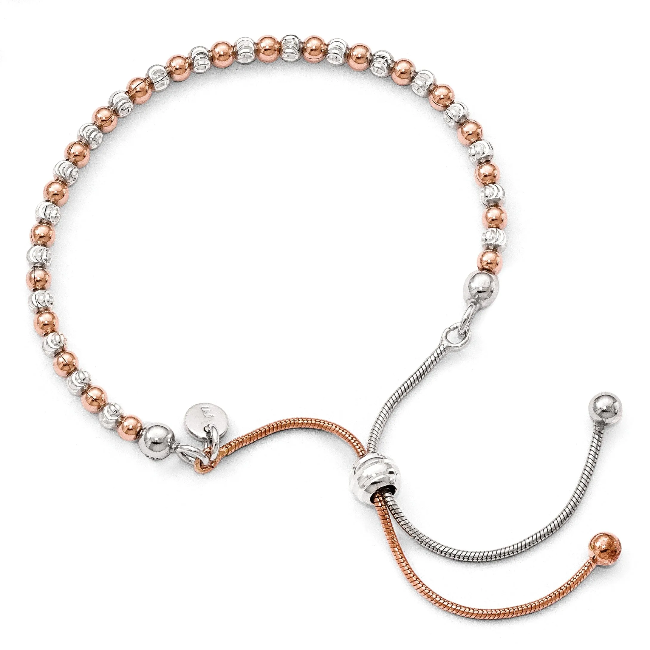 Silver Rose Gold-plated D.C Adjustable Bracelet