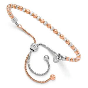 Silver Rose Gold-plated D.C Adjustable Bracelet