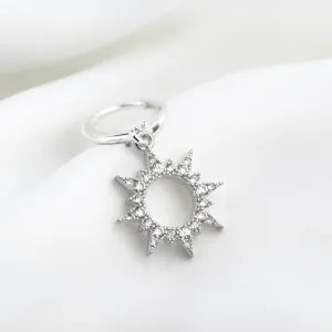 Silver Sparkling Sunlight Earring