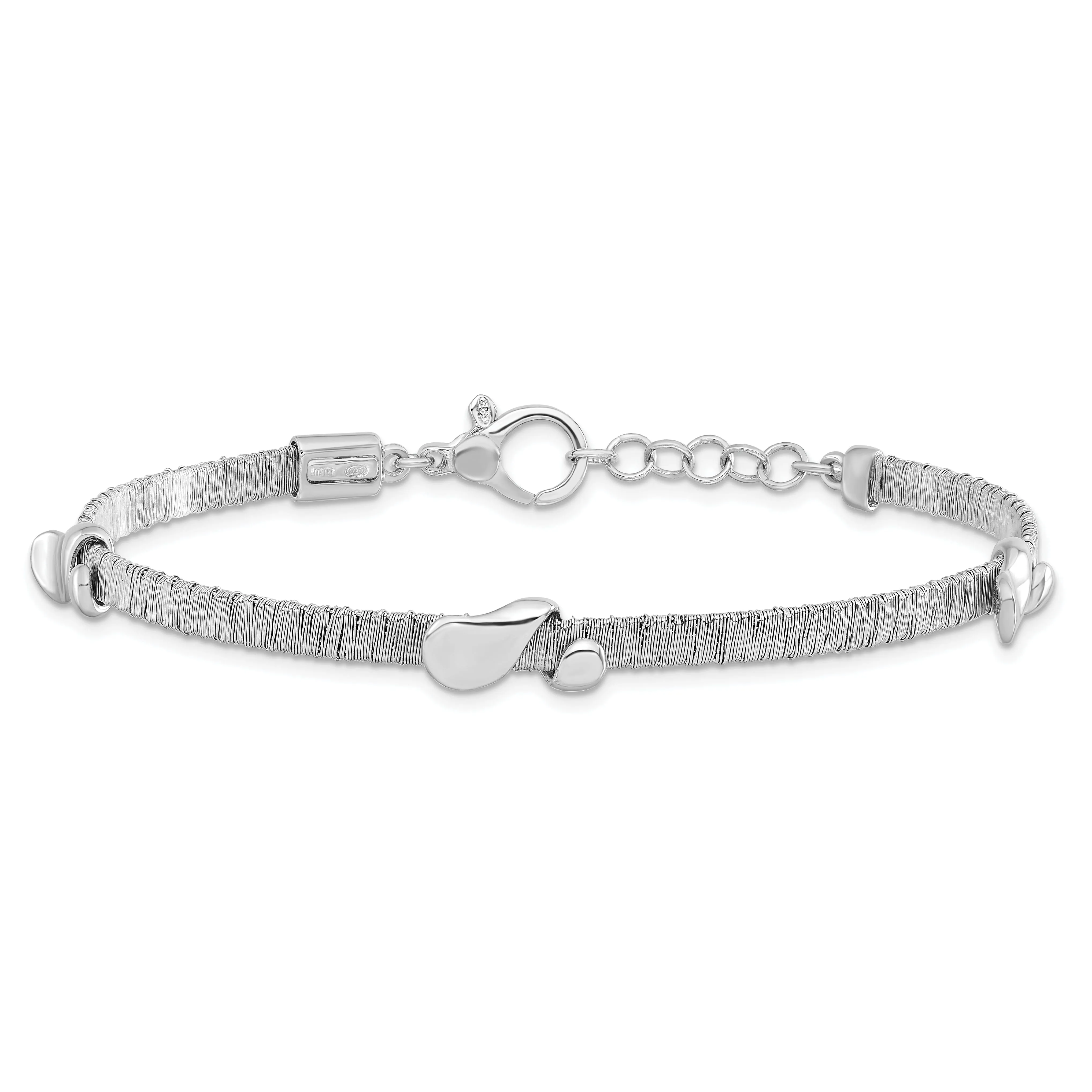 Silver Texture Polished Bracelet