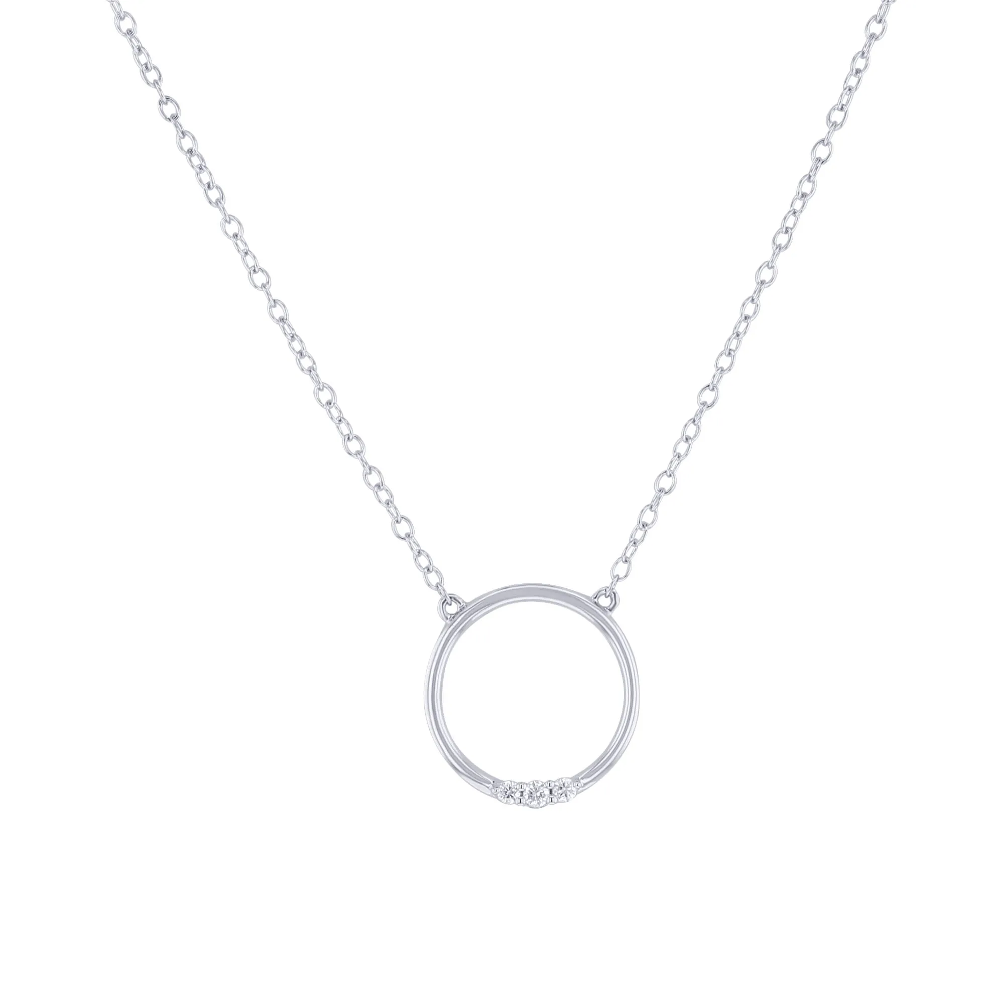 Silver Trilogy Diamond Necklace