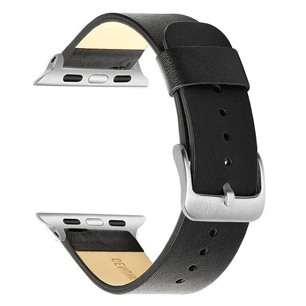 Simple Minimalist Genuine Leather Watchband Steel Clasp Series