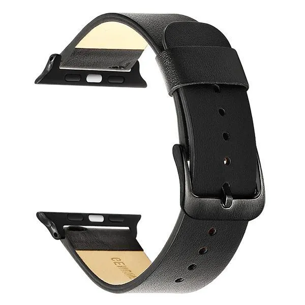 Simple Minimalist Genuine Leather Watchband Steel Clasp Series